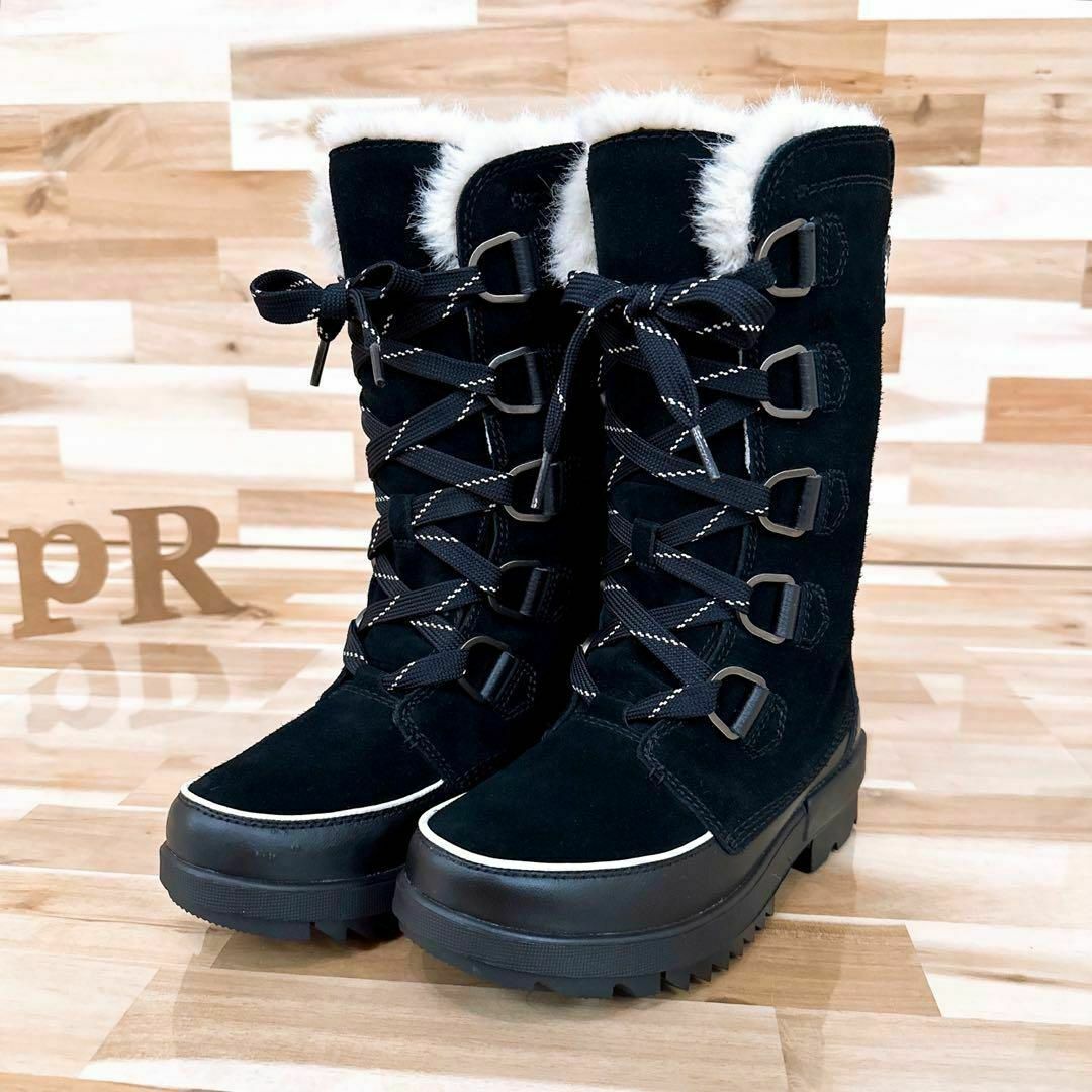 【SOREL ソレル】防寒ブーツ ティボリ 防水 黒 24cm 美品