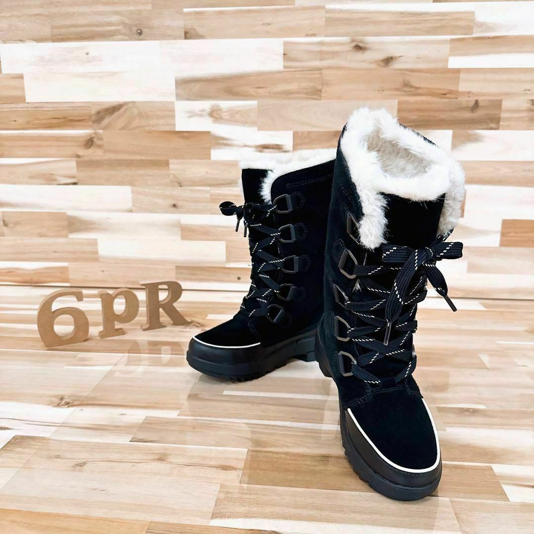 【SOREL ソレル】防寒ブーツ ティボリ 防水 黒 24cm 美品