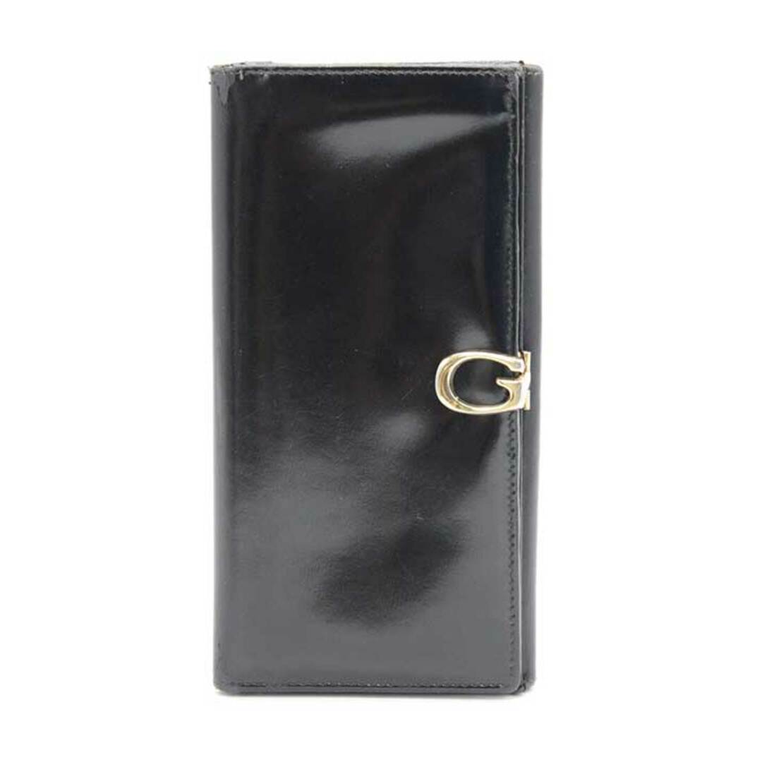 Gucci(グッチ)の◇GUCCI/グッチ◇Wホック長財布/Gロゴクリップ/035・3281・1841・0/二つ折り/レザー/ウォレット/小物 ブラック/黒 レディース メンズ ユニセックス【中古】春夏秋冬 320132 メンズのファッション小物(折り財布)の商品写真