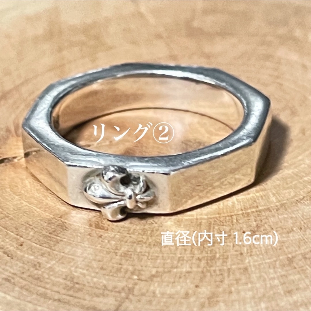 中古品／シルバーアクセサリー／３点set／リング2点＆ピアス1点 レディースのアクセサリー(リング(指輪))の商品写真