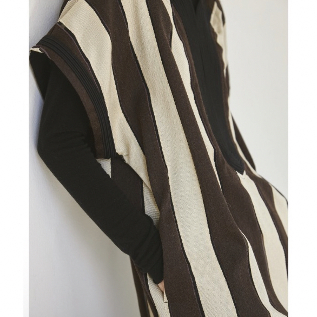 TODAYFUL(トゥデイフル)のtodayful Stripe Caftan Dress dark brown レディースのワンピース(ロングワンピース/マキシワンピース)の商品写真