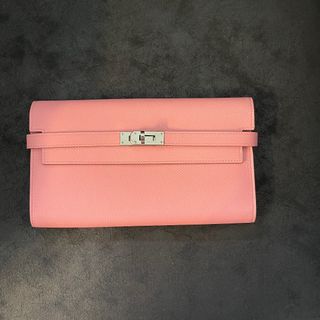 エルメス(Hermes)の極美品♡ エルメス　ケリーウォレット　ロング　X刻印　ピンク(財布)