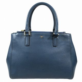 アニヤハインドマーチ(ANYA HINDMARCH)のANYA HINDMARCH EBURY ハンドバッグ ミニボストン ブルー系(ハンドバッグ)