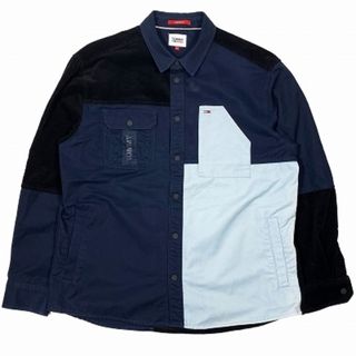 トミー(TOMMY)の美品 トミー ジーンズ カラーブロックオーバーシャツ トップス オーバーサイズ(シャツ)