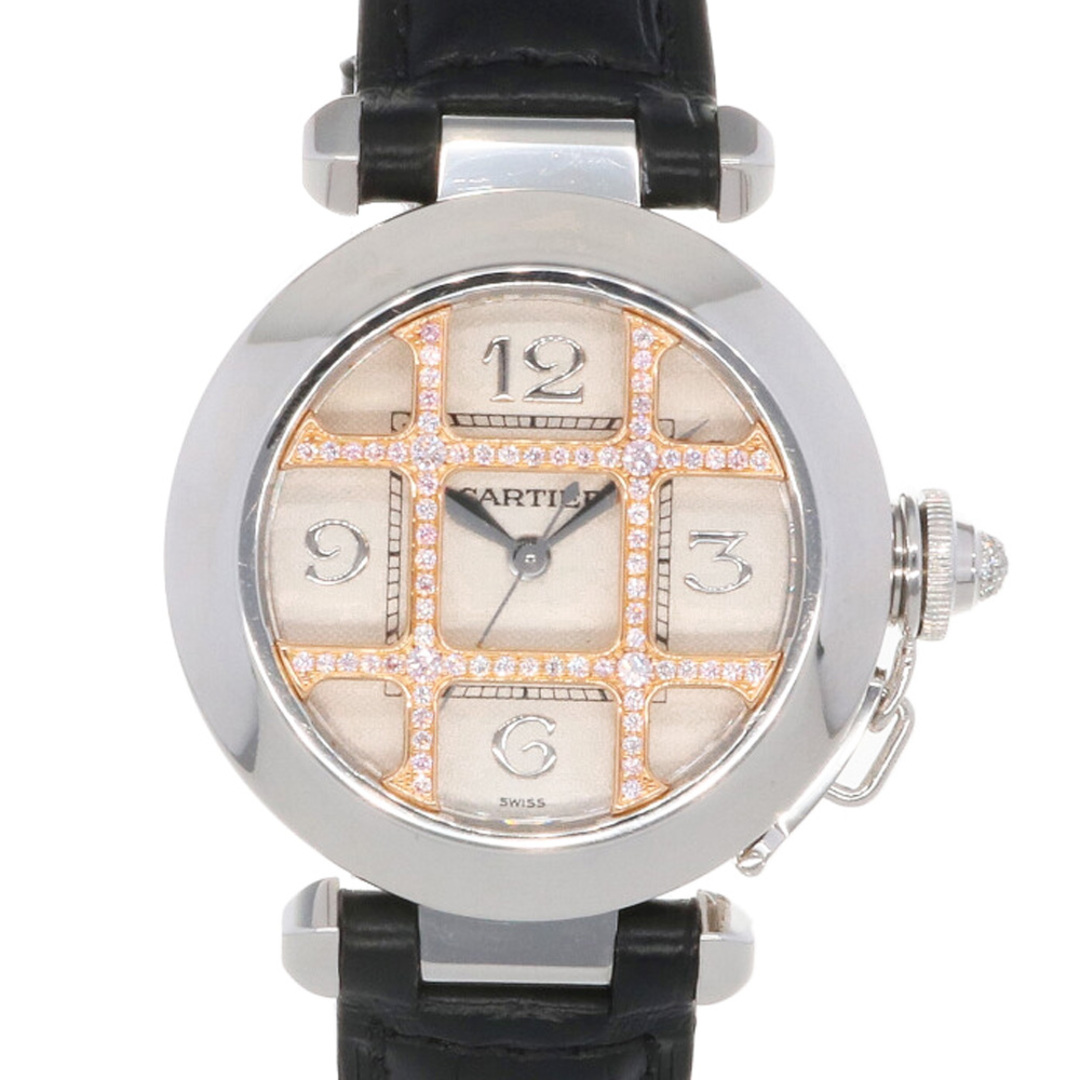 【限界値下げ祭】  カルティエ CARTIER パシャ32 グリッドダイヤ 腕時計 時計 K18WG レディース 中古