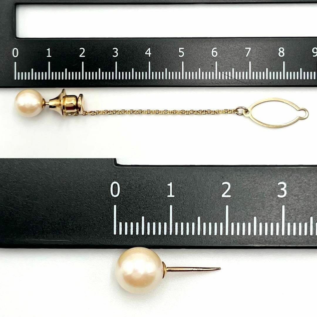 MIKIMOTO(ミキモト)の【直径約8mm】ミキモト　ブローチ　ピンバッジ　パール　真珠　ゴールド　K18 レディースのアクセサリー(ブローチ/コサージュ)の商品写真