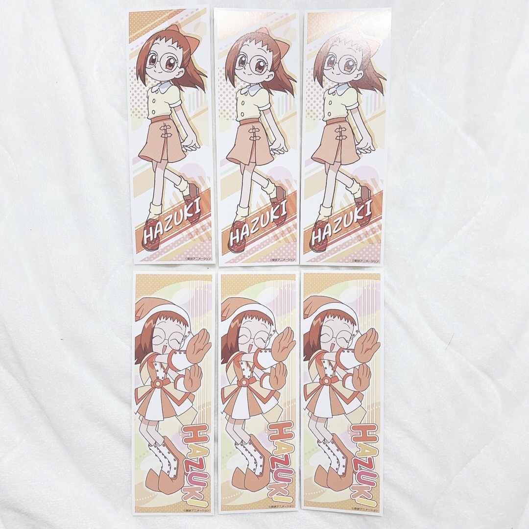 おジャ魔女どれみ ロングステッカー 藤原はづき 2種 6枚セット エンタメ/ホビーのおもちゃ/ぬいぐるみ(キャラクターグッズ)の商品写真
