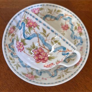 ミントン(MINTON)の【レア美品】ミントン★リボン＆ブロッサム★C/S(食器)