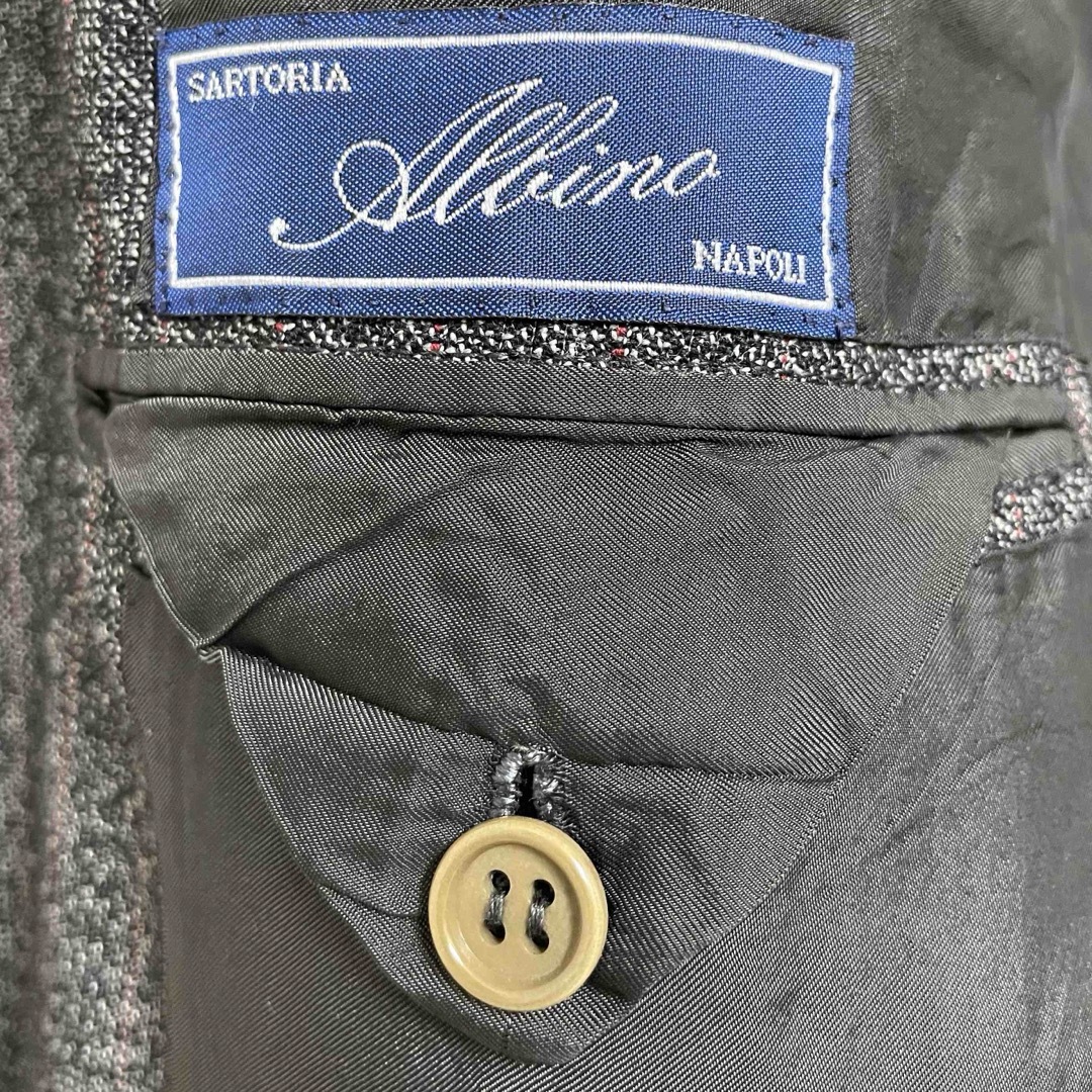 Z2388 ピンストライプ　チェスターコート メンズのジャケット/アウター(チェスターコート)の商品写真