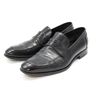 フェラガモ(Ferragamo)の【新規値下げ】◇Salvatore Ferragamo/サルヴァトーレフェラガモ◇ローファー/スリッポン/レザーシューズ/ビジネス/靴 ブラック/黒 メンズ 6 1/2 2E【中古】春夏秋冬 911122 biz(ドレス/ビジネス)