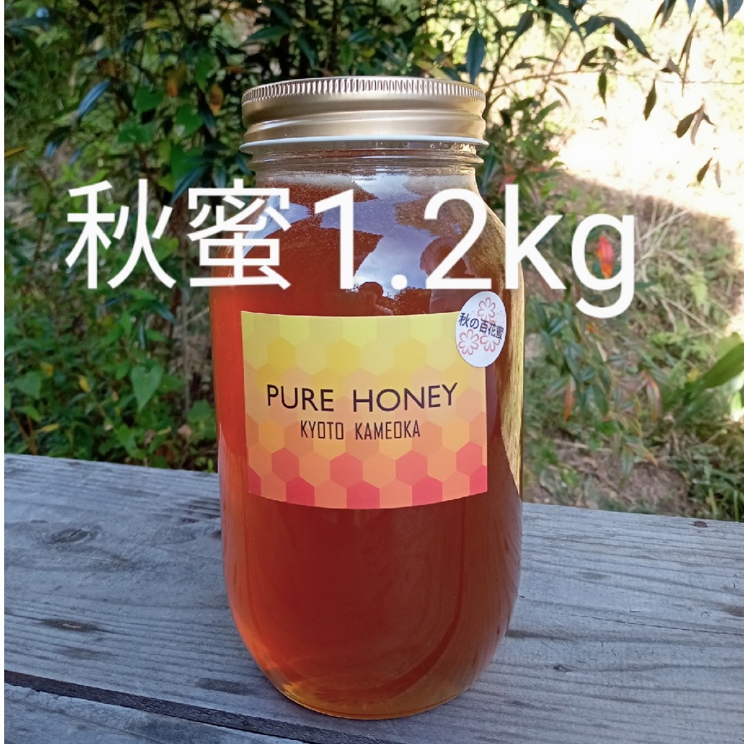 国産　純粋　蜂蜜　生はちみつ　1.2kg　秋蜜