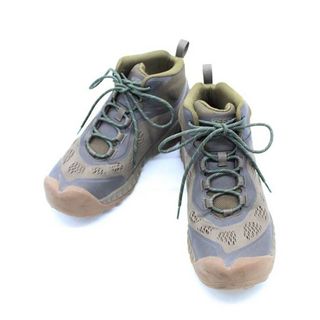 キーン(KEEN)の【新規値下げ】♪KEEN/キーン♪トレッキングシューズ/WASATCHCRESTWP/登山靴/スニーカー/シンプル/エレガント/カジュアル/オシャレ/シューズ/靴 カーキ/深緑色 レディース メンズ 25.5cm 【中古】 秋冬 509022(その他)