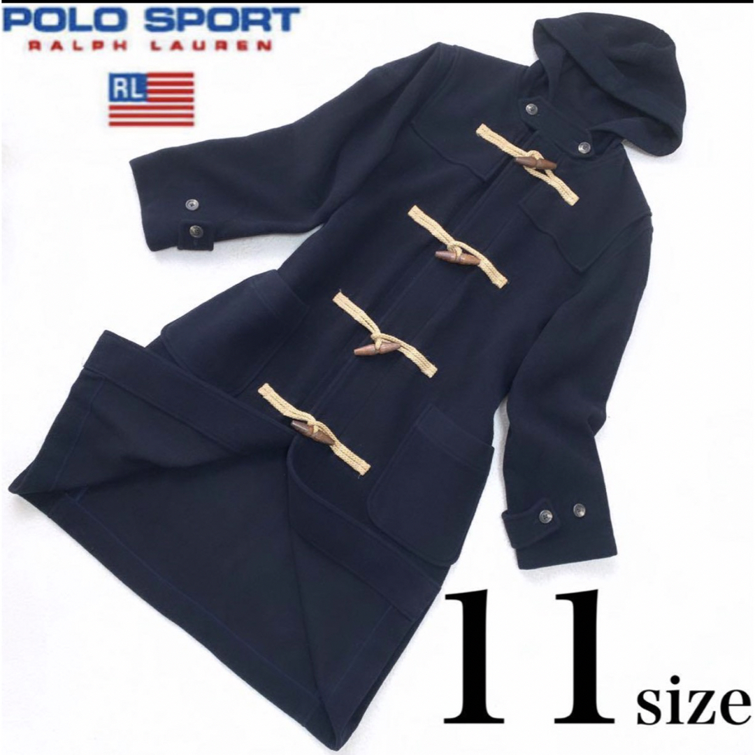 POLO SPORT ✨希少良品✨ ダッフルコート 木製 トグル 11  フードダッフルコート