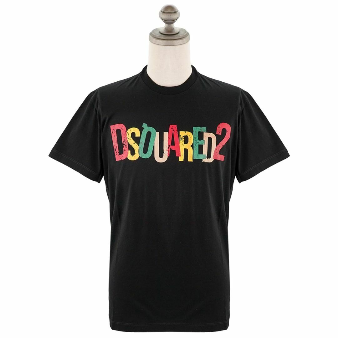 Tシャツ/カットソー(半袖/袖なし)DSQUARED2 ディースクエアード 半袖Tシャツ S71GD1249 S23009 メンズ 900 ブラック Lサイズ