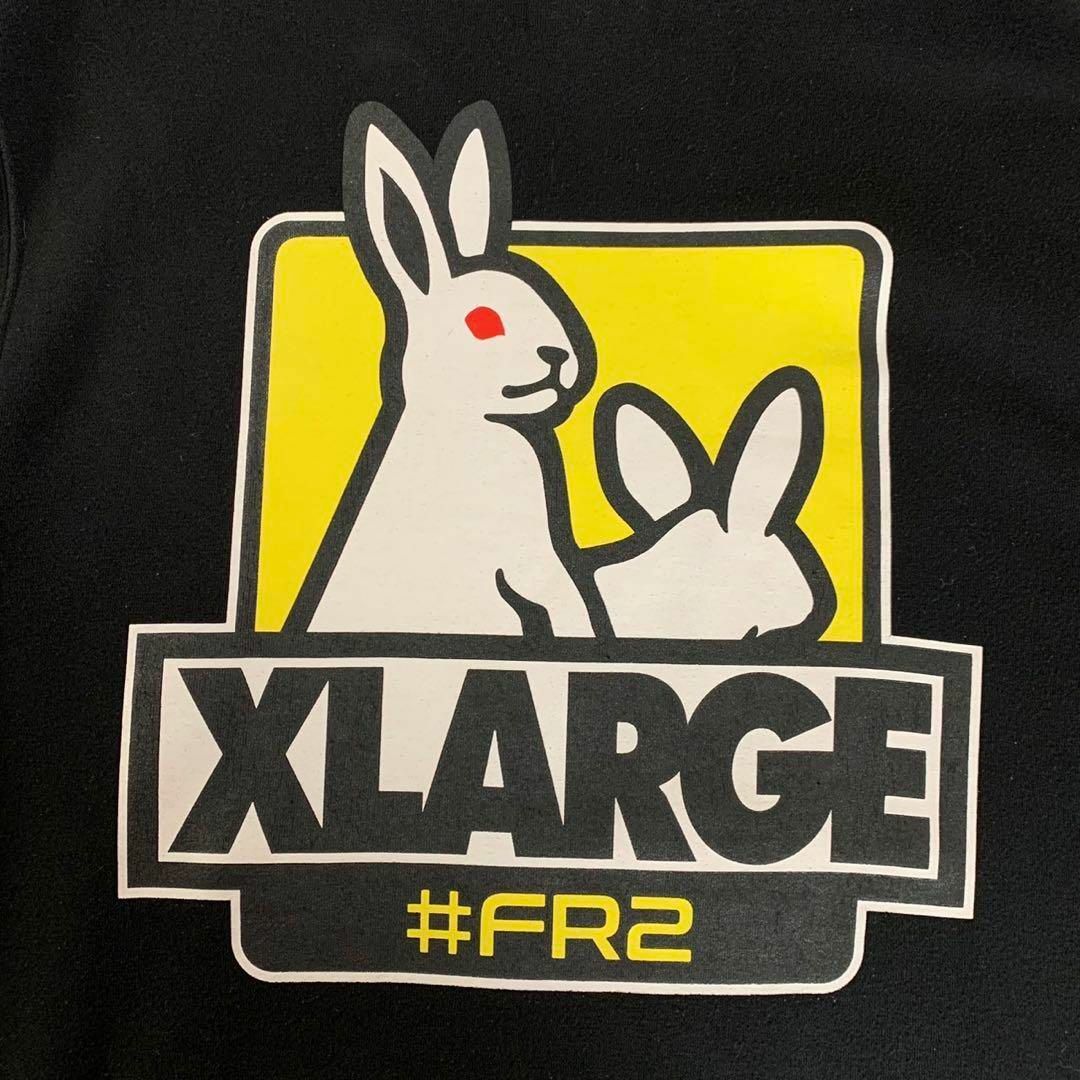 M素材【最高デザイン】FR2 XLARGE 限定コラボ 希少 バックプリント パーカー