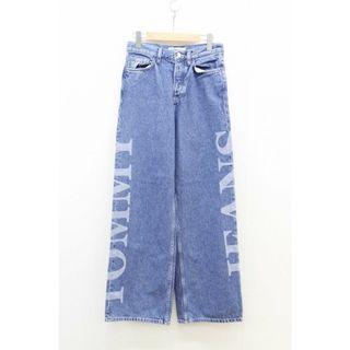 トミージーンズ(TOMMY JEANS)の【 新入荷】★TOMMY JEANS/トミー ジーンズ★サイドロゴワイドデニムパンツ/フルレングス インディゴ レディース 26/30【中古】春夏秋冬 402132(その他)