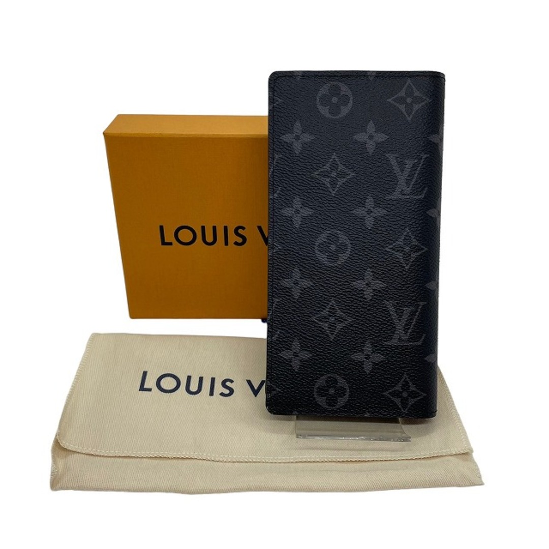 LOUIS VUITTON(ルイヴィトン)のルイヴィトン(LOUIS VUITTON) M61697 モノグラム エクリプス ポルトフォイユ・ブラザ 長財布 財布 メンズ (カラー：ブラック系)  【SAランク】【中古】 メンズのファッション小物(長財布)の商品写真