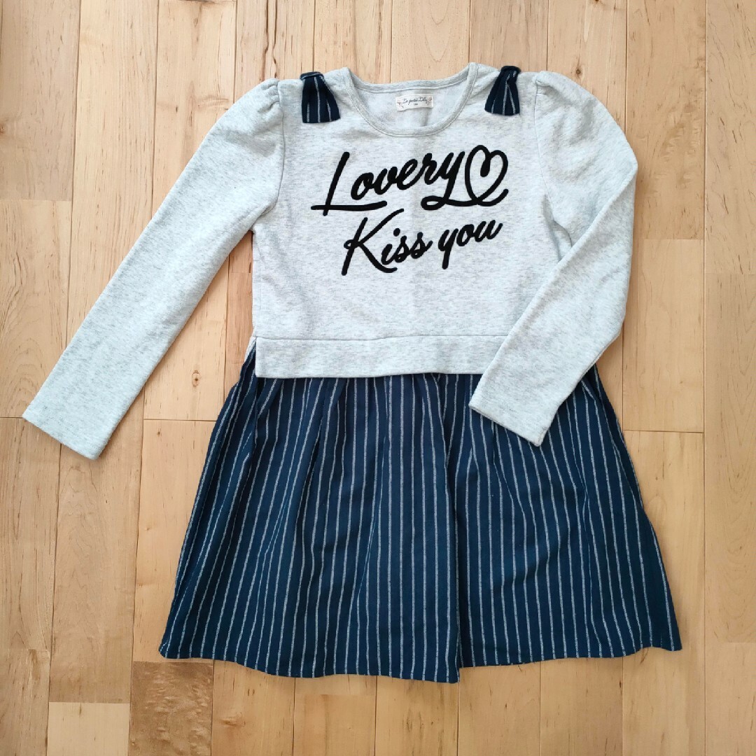 裏起毛ワンピース 140 キッズ/ベビー/マタニティのキッズ服女の子用(90cm~)(ワンピース)の商品写真