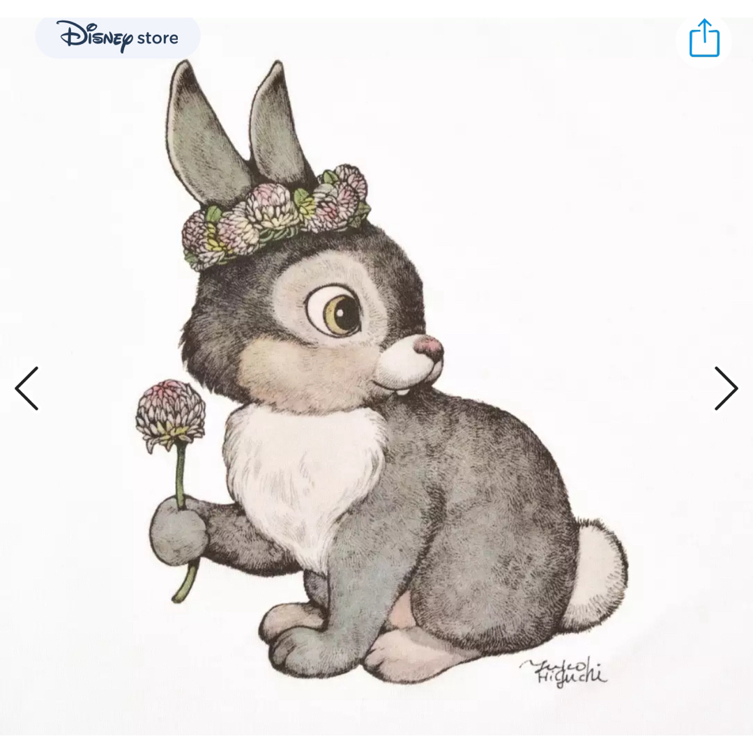 Disney - ディズニー【ヒグチユウコ】とんすけ☆半袖Tシャツ の Disney - ディズニー【ヒグチユウコ】とんすけ☆半袖Tシャツ の