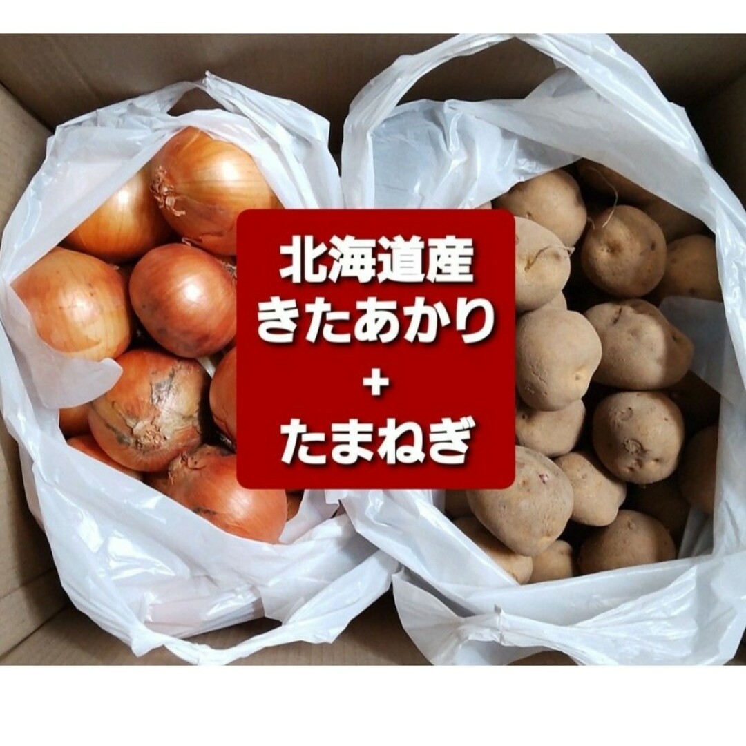 ◆北海道産ジャガイモ【キタアカリ】訳あり品＋玉ねぎ Ｍサイズ約１０キロ 食品/飲料/酒の食品(野菜)の商品写真