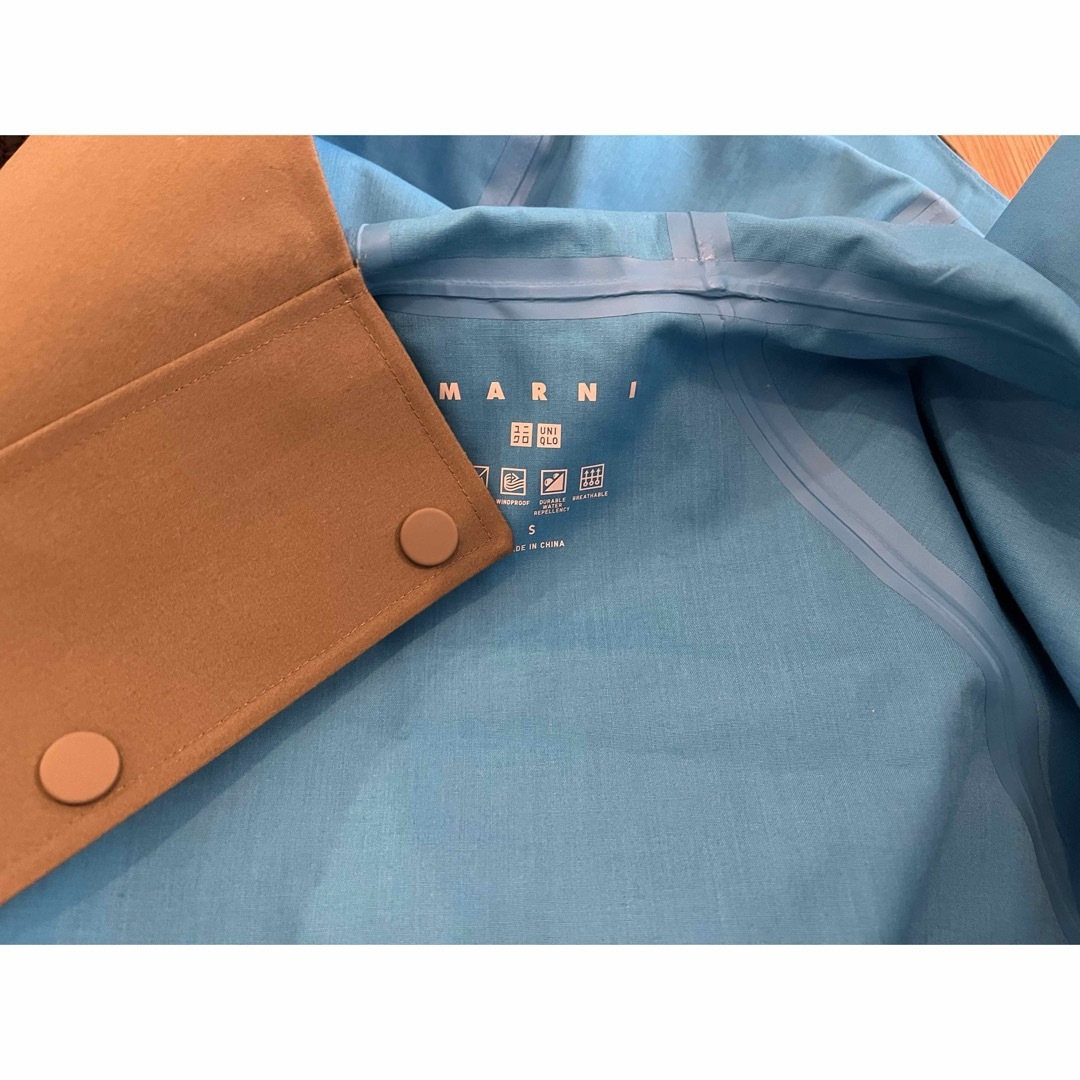 UNIQLO - UNIQLO マルニ ブロックテックハーフコート カーキ Sの UNIQLO - UNIQLO マルニ ブロックテックハーフコート カーキ Sの