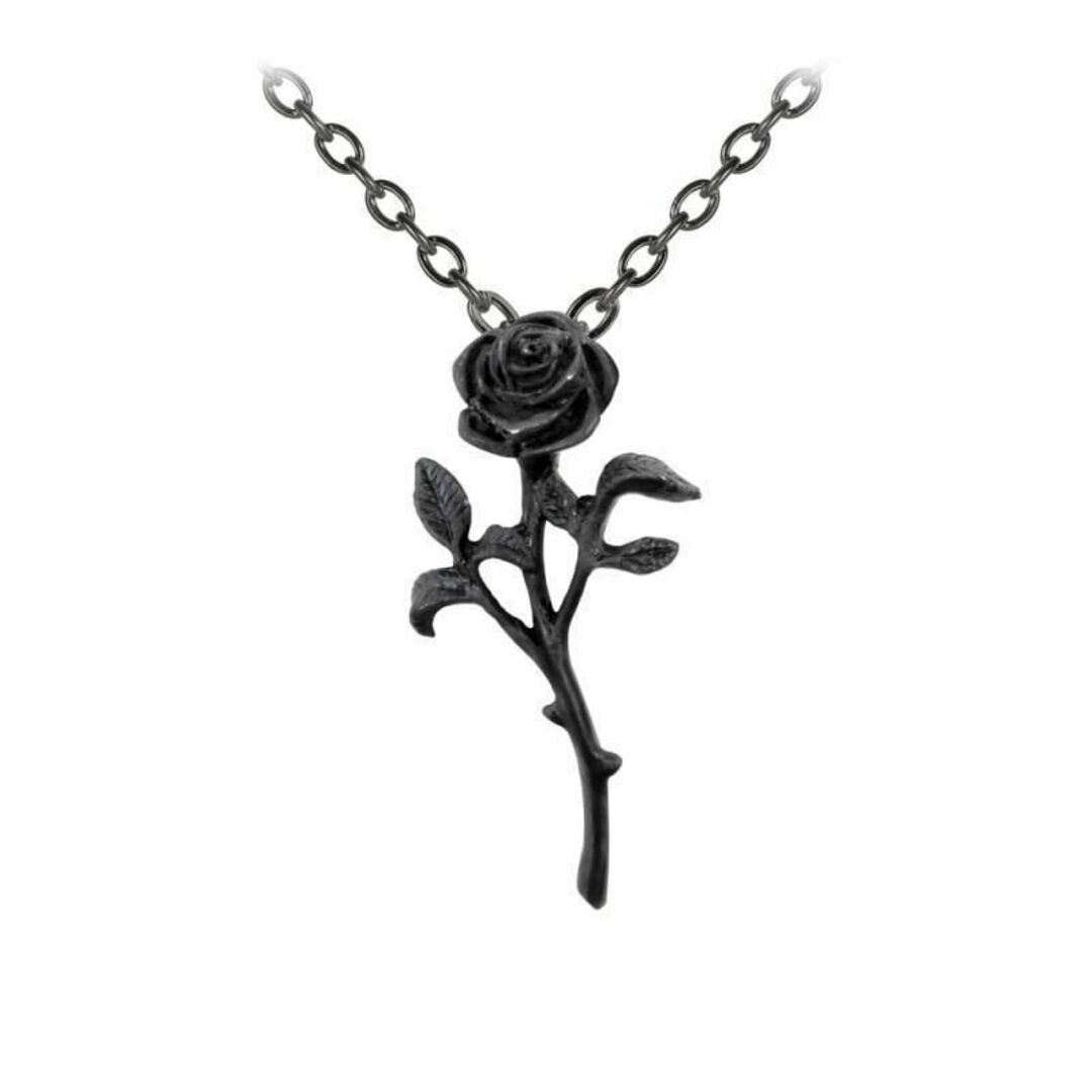 ALCHEMY GOTHIC: 黒薔薇のロマンス ペンダント レディースのアクセサリー(ネックレス)の商品写真