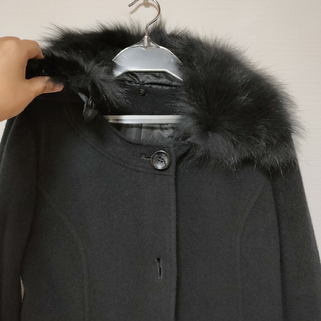 VICKY(ビッキー)の美品 ビッキー VICKY ３WAYデザイン ブルーフォックスファー付きコート レディースのジャケット/アウター(ロングコート)の商品写真