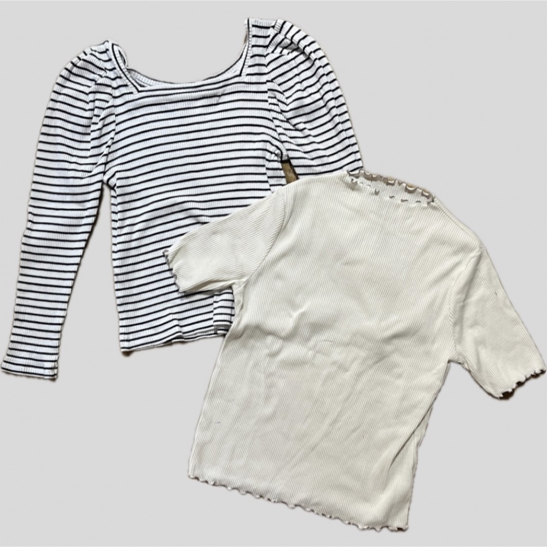 GU(ジーユー)のO GU & URBANITY 半袖 長袖 ボーダー 無地 トップス レディースのトップス(Tシャツ(長袖/七分))の商品写真