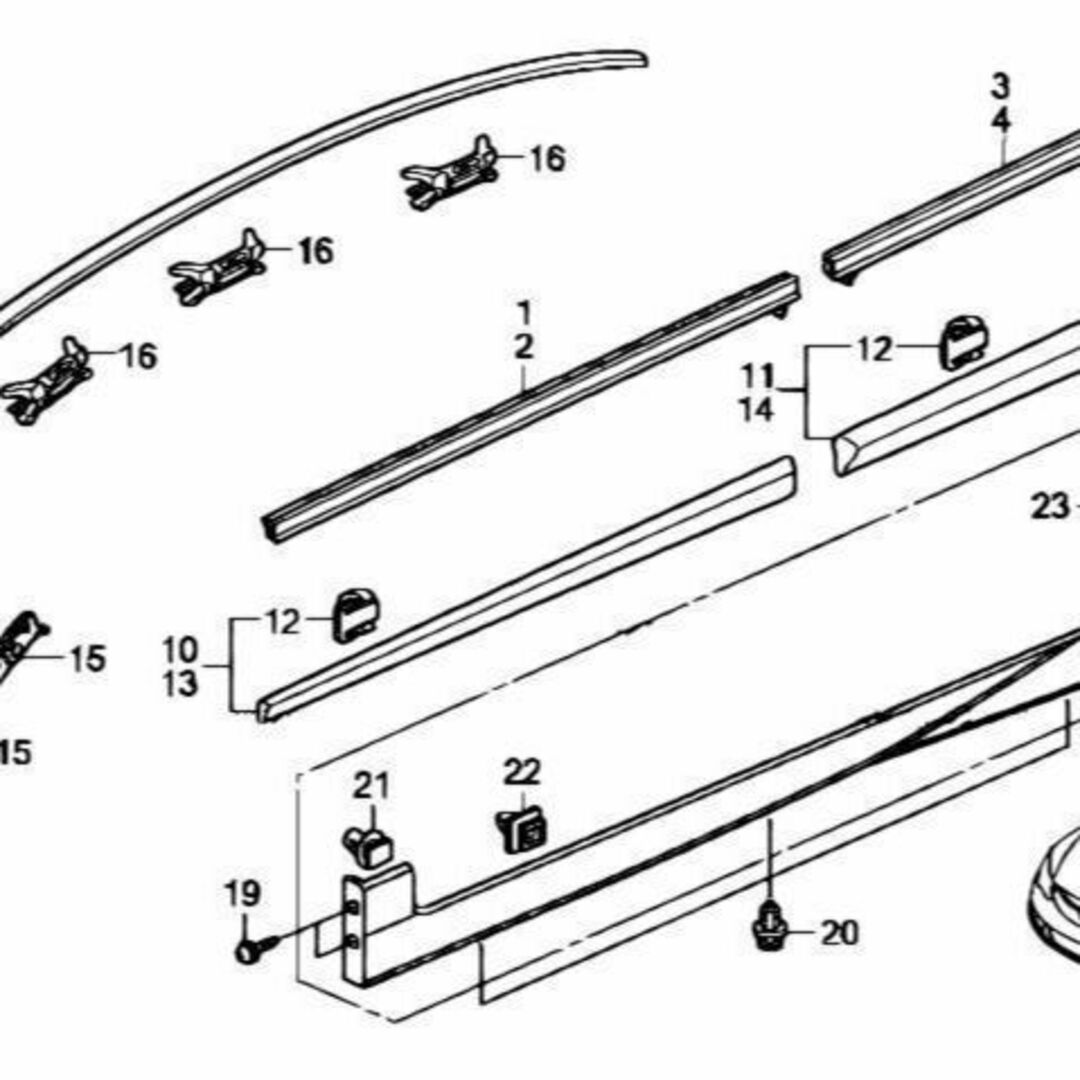 ホンダ(ホンダ)のホンダ シビック FD2  サイドスカートチャンピオンシップホワイト） 左右  自動車/バイクの自動車(車種別パーツ)の商品写真