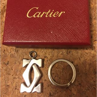 カルティエ(Cartier)の正規◆レア◆Cartier◆2Cロゴ◆立体キーリング(キーホルダー)