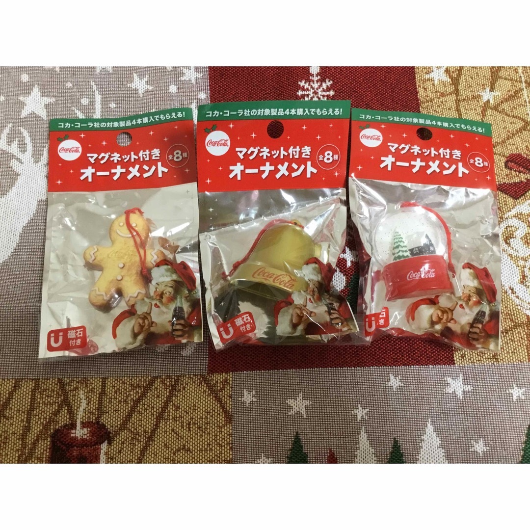コカコーラ クリスマスマグネット付きオーナメント8種類コンプ コカコーラ クリスマスマグネット付きオーナメント8種類コンプ