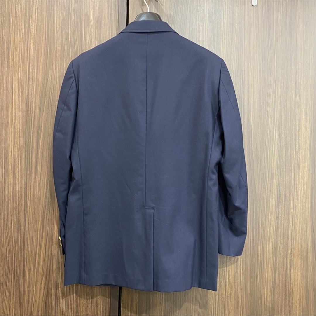 美品　ブルボン銀座　TEIJIN 金ボタン　ネイビー　ジャケット　3B　ウール メンズのジャケット/アウター(テーラードジャケット)の商品写真