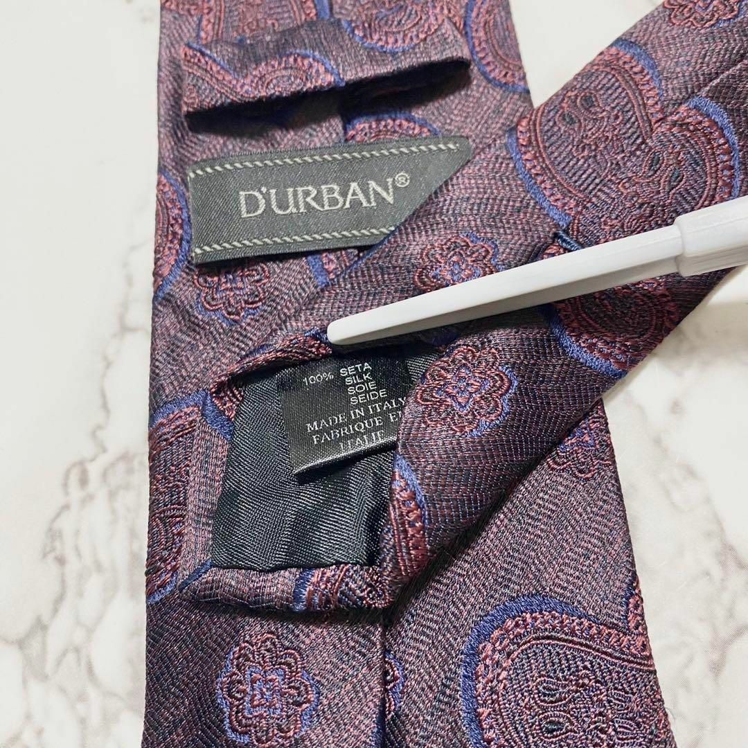 D’URBAN(ダーバン)のネクタイ ダーバン ペイズリー 総柄 ジャガード パープル シルク パープル メンズのファッション小物(ネクタイ)の商品写真