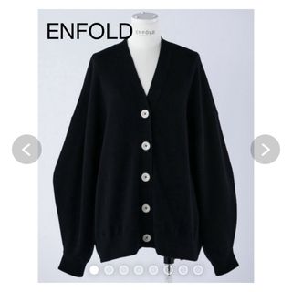 エンフォルド(ENFOLD)のENFOLD ぺプラムカーディガン 36300円 ブラック 新品タグ付き！！(カーディガン)