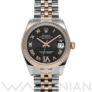 ロレックス(ROLEX)の中古 ロレックス ROLEX 178271 ランダムシリアル ブラック /ダイヤモンド ユニセックス 腕時計(腕時計)