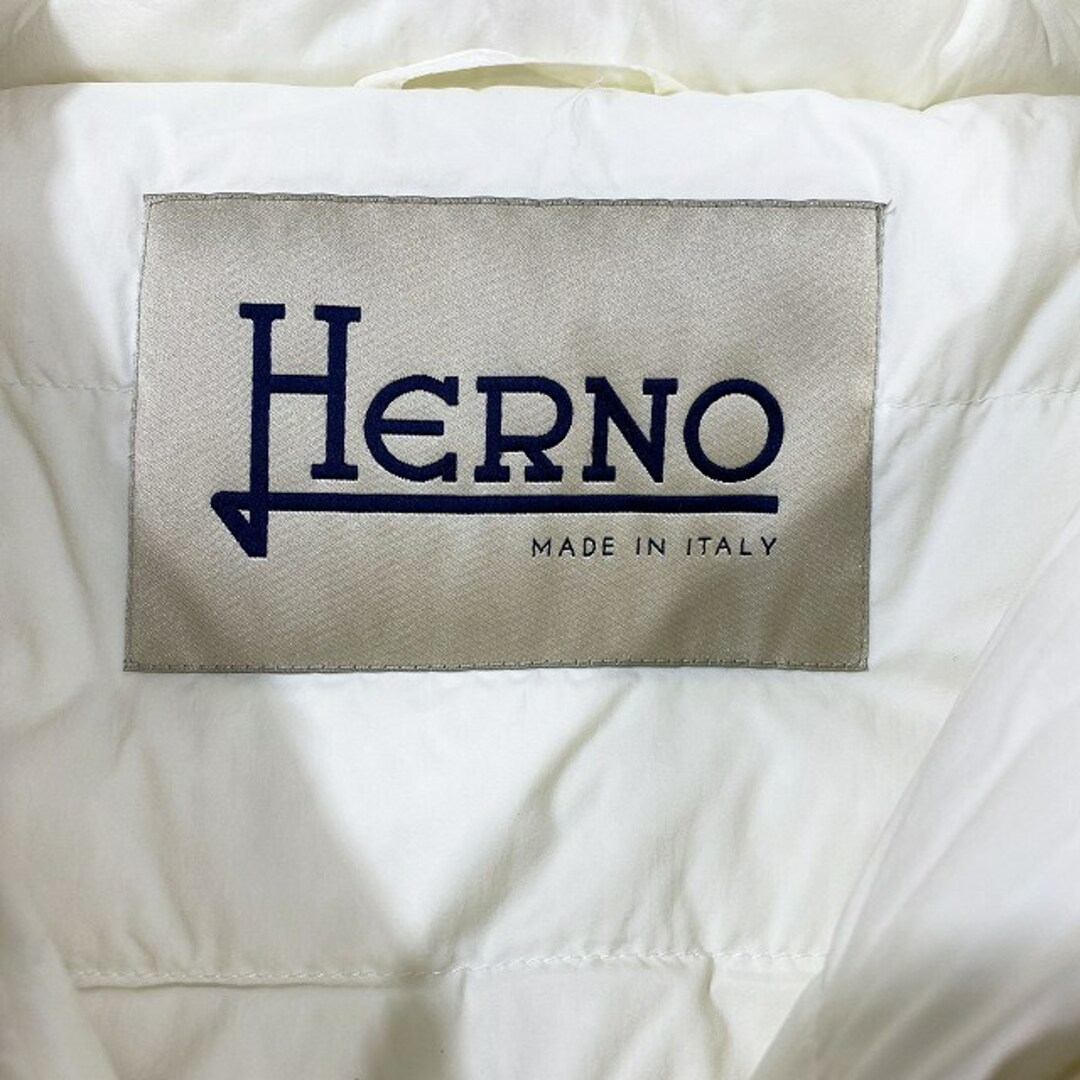 HERNO(ヘルノ)の美品 ヘルノ HERNO 異素材 ドッキングダウンコート アウター ヌアージュ レディースのジャケット/アウター(ダウンコート)の商品写真