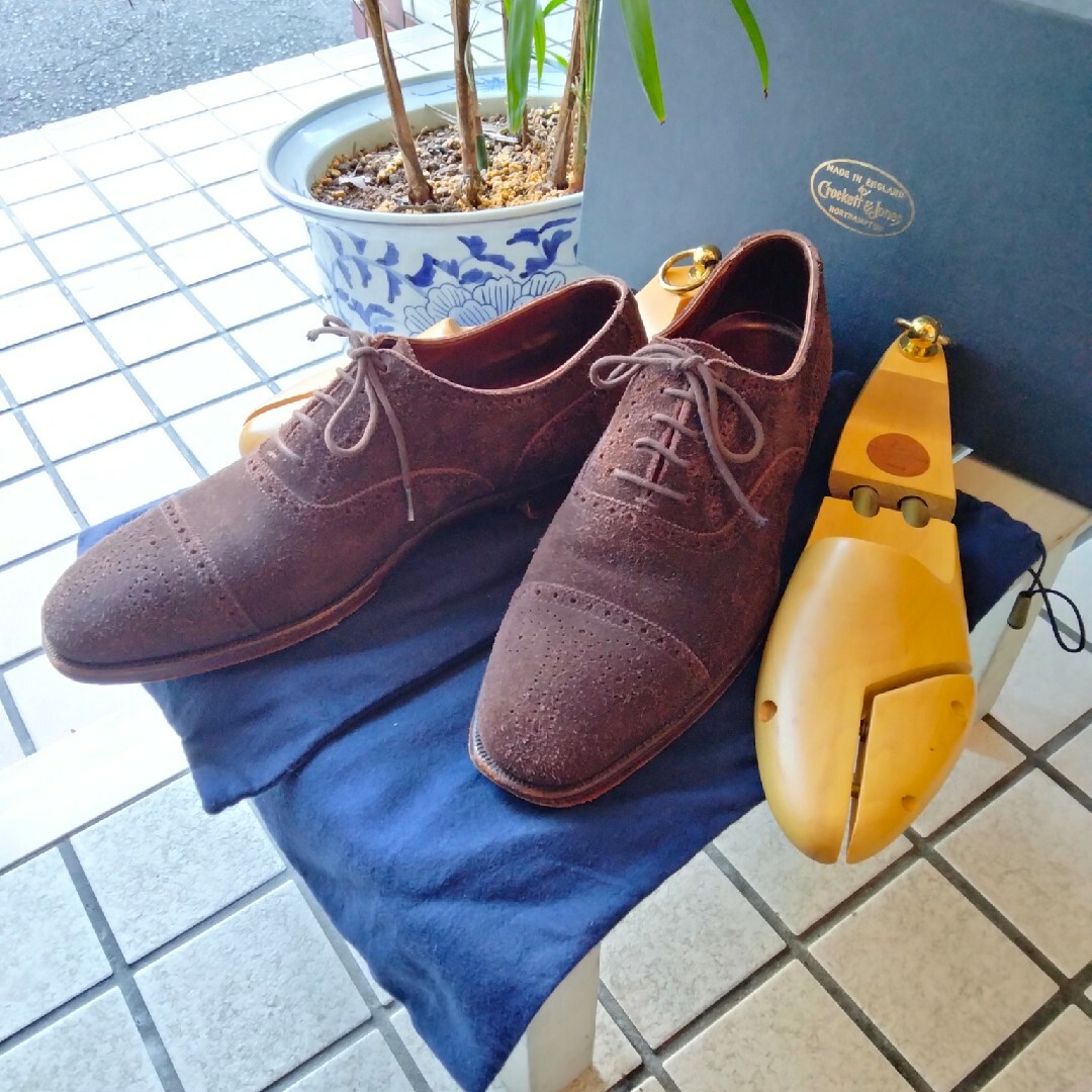 Crockett&Jones(クロケットアンドジョーンズ)の美品 保存箱袋.木製シューツリー付 クロケット＆ジョーンズ ウェルベック 6.5 メンズの靴/シューズ(ドレス/ビジネス)の商品写真