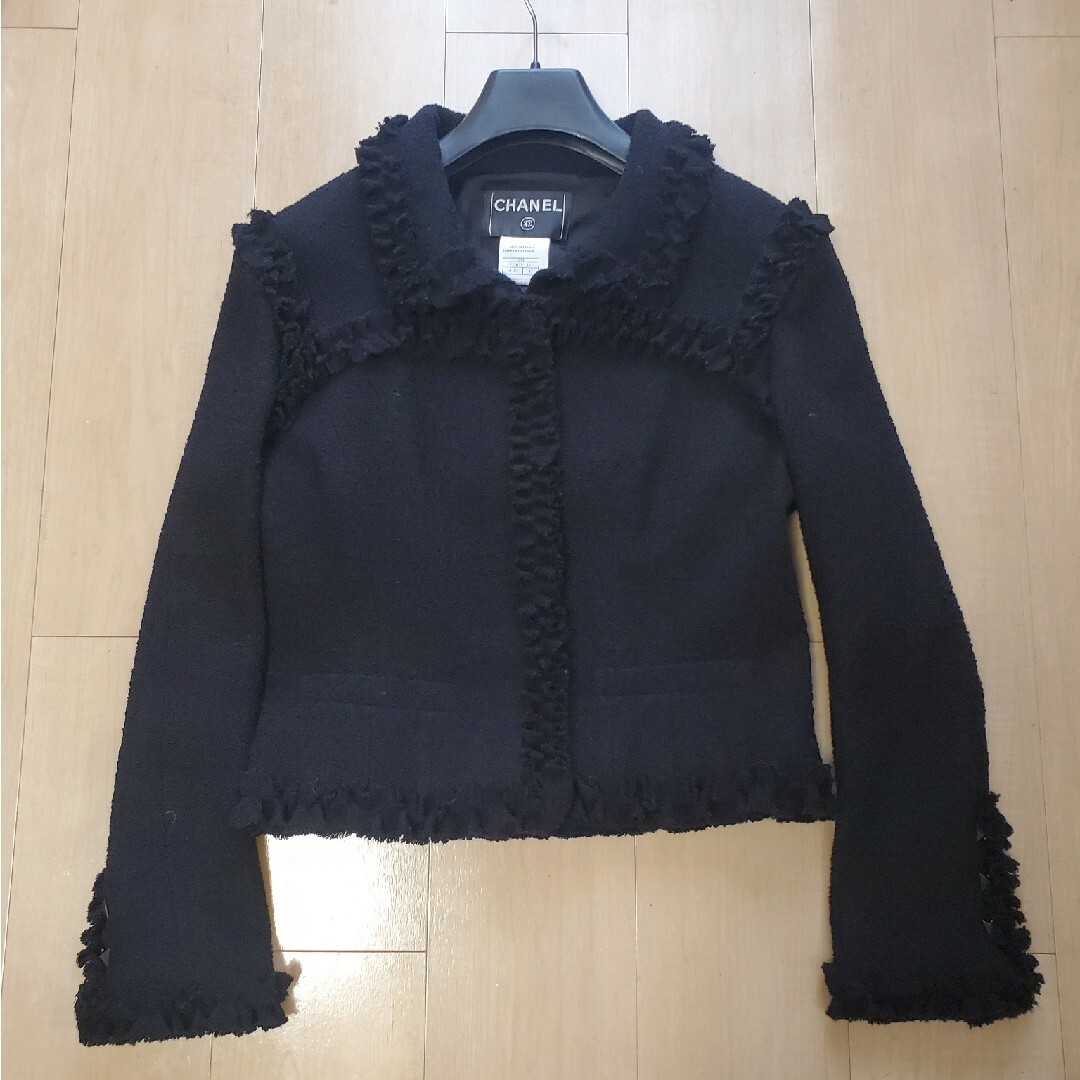 CHANEL - 新品‼️ シャネル CHANEL ツィード ジャケット 黒 42 CHANEL - 新品‼️ シャネル CHANEL ツィード ジャケット 黒 42