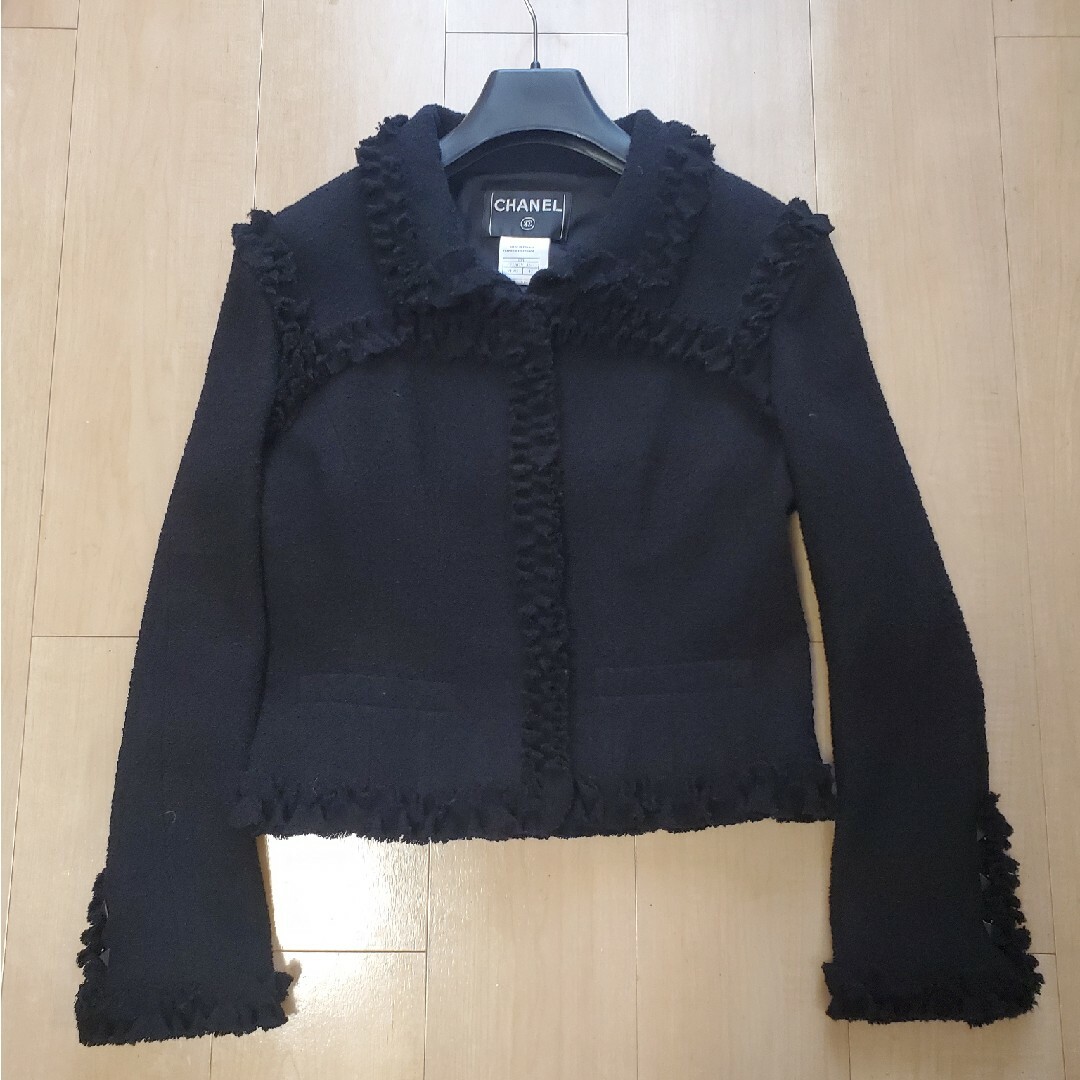 CHANEL - 新品‼️ シャネル CHANEL ツィード ジャケット 黒 42→38~40