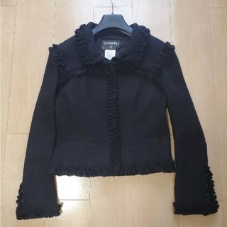 シャネル(CHANEL)の新品‼️ シャネル CHANEL ツィード ジャケット 黒　42→38~40(テーラードジャケット)