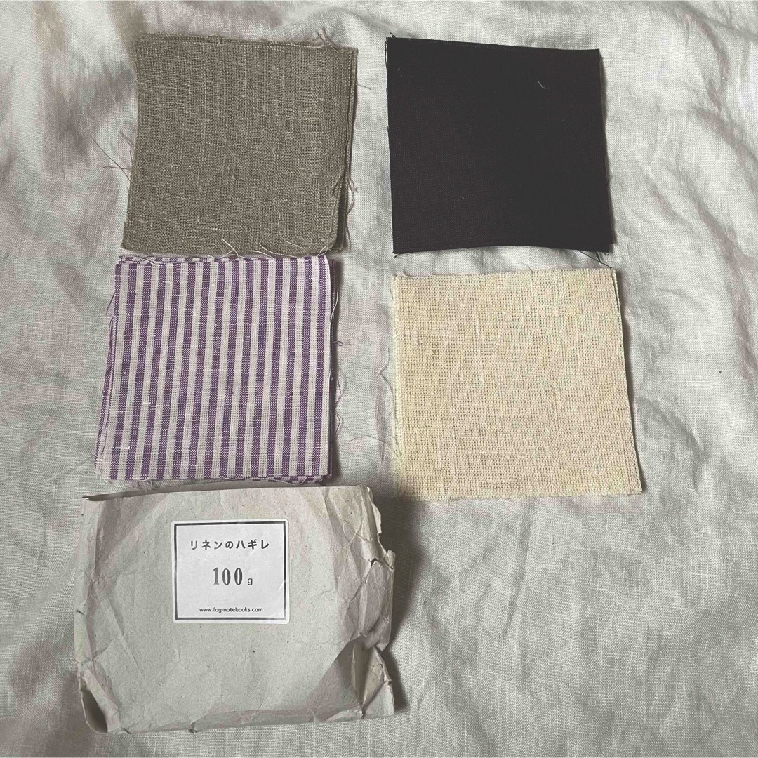 fog linen work(フォグリネンワーク)のfoglinenworkのリネンのハギレ21枚 ハンドメイドの素材/材料(生地/糸)の商品写真