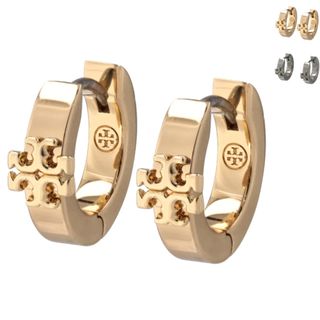 トリーバーチ(Tory Burch)のトリーバーチ TORY BURCH ピアス KIRA キラ フープピアス ダブルTロゴ ニッケルフリー 2023年秋冬新作 155514 0098 (ピアス)