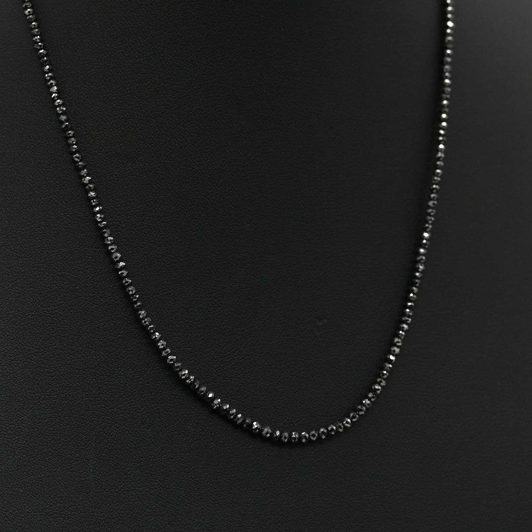 ブラックダイヤモンド 20.00ct K18WG ネックレス B01095 レディースのアクセサリー(ネックレス)の商品写真