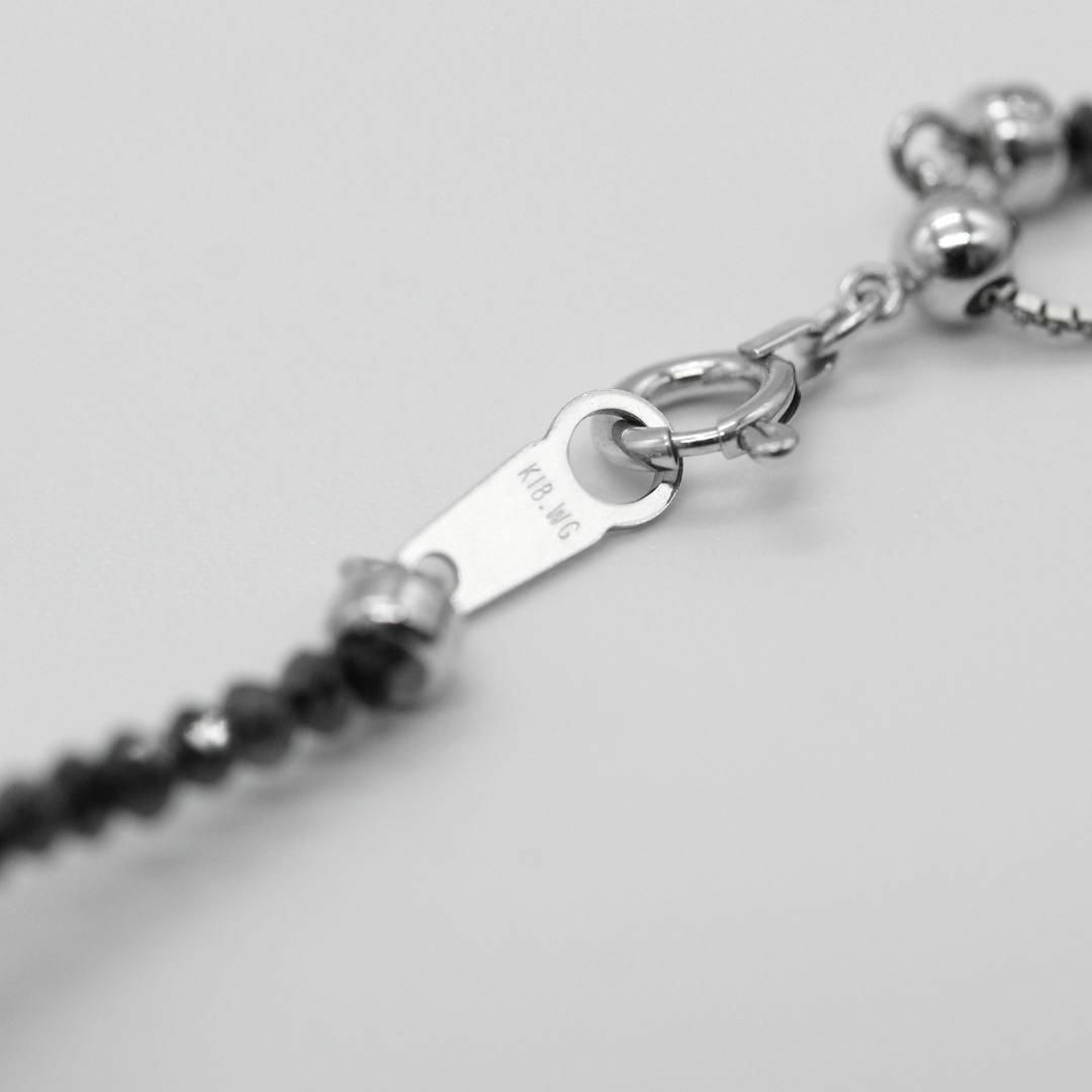 ブラックダイヤモンド 20.00ct K18WG ネックレス B01095 レディースのアクセサリー(ネックレス)の商品写真