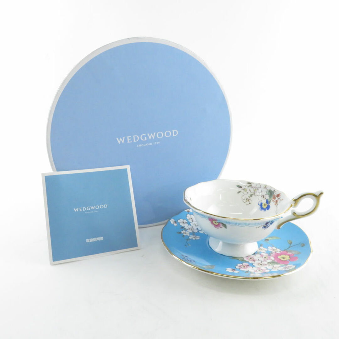 美品 WEDGWOOD ウェッジウッド ワンダーラスト アップルブロッサム ティーカップ＆ソーサー 1客 レア 希少 SY7631B3キッチン/食器