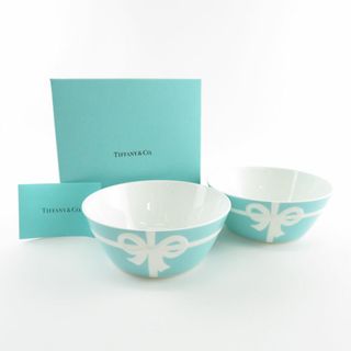 ティファニー(Tiffany & Co.)の美品 TIFFANY＆Co. ティファニー ボウル 2枚 ペア 深皿 ディープ SY7636A1 (食器)