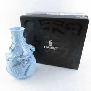 美品 LLADRO リヤドロ 1008206 花瓶 (Blue) 花びん フラワーベース 希少 レア SY7737A2 (花瓶)