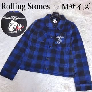 希少 Rolling Stones ローリングストーンズ 青 チェック ブルゾン(ブルゾン)