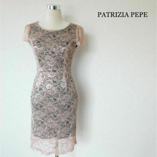 PATRIZIA PEPE - 美品 パトリツィアペペ レース レイヤード 半袖 膝丈 ワンピース ドレス