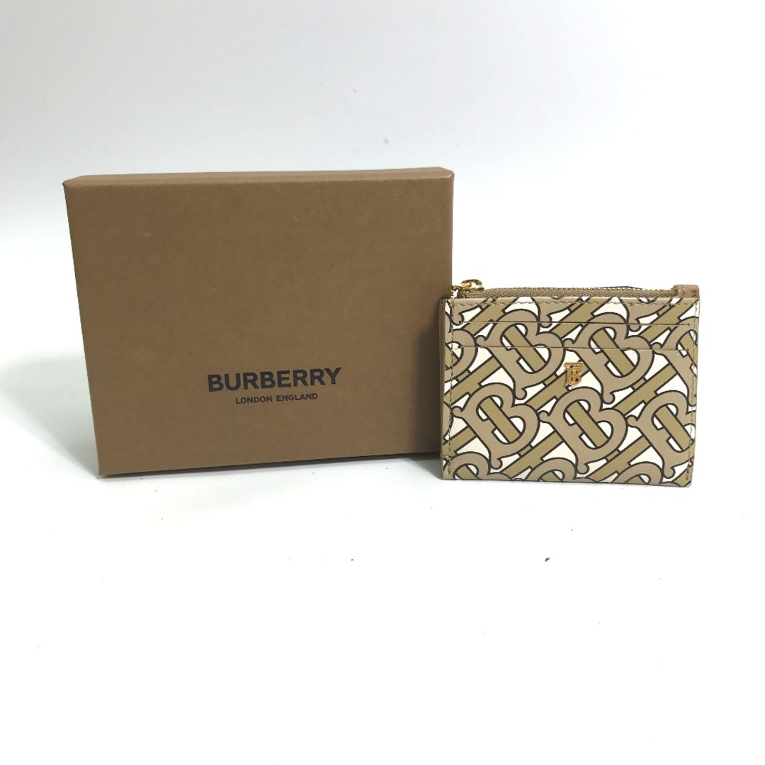 BURBERRY(バーバリー)のバーバリー BURBERRY TBロゴ 小銭入れ 財布 コインケース レザー ベージュ 美品 メンズのファッション小物(コインケース/小銭入れ)の商品写真